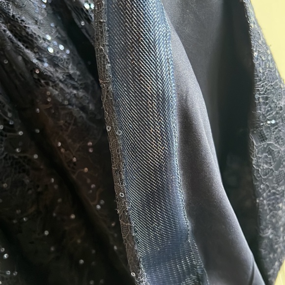 SALE Size 7 Junior Be Smart Navy High Low Cocktail Dress - Picture 7 of 10